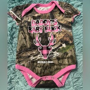 Mossy Oak Pink and Brown Baby Bodysuit